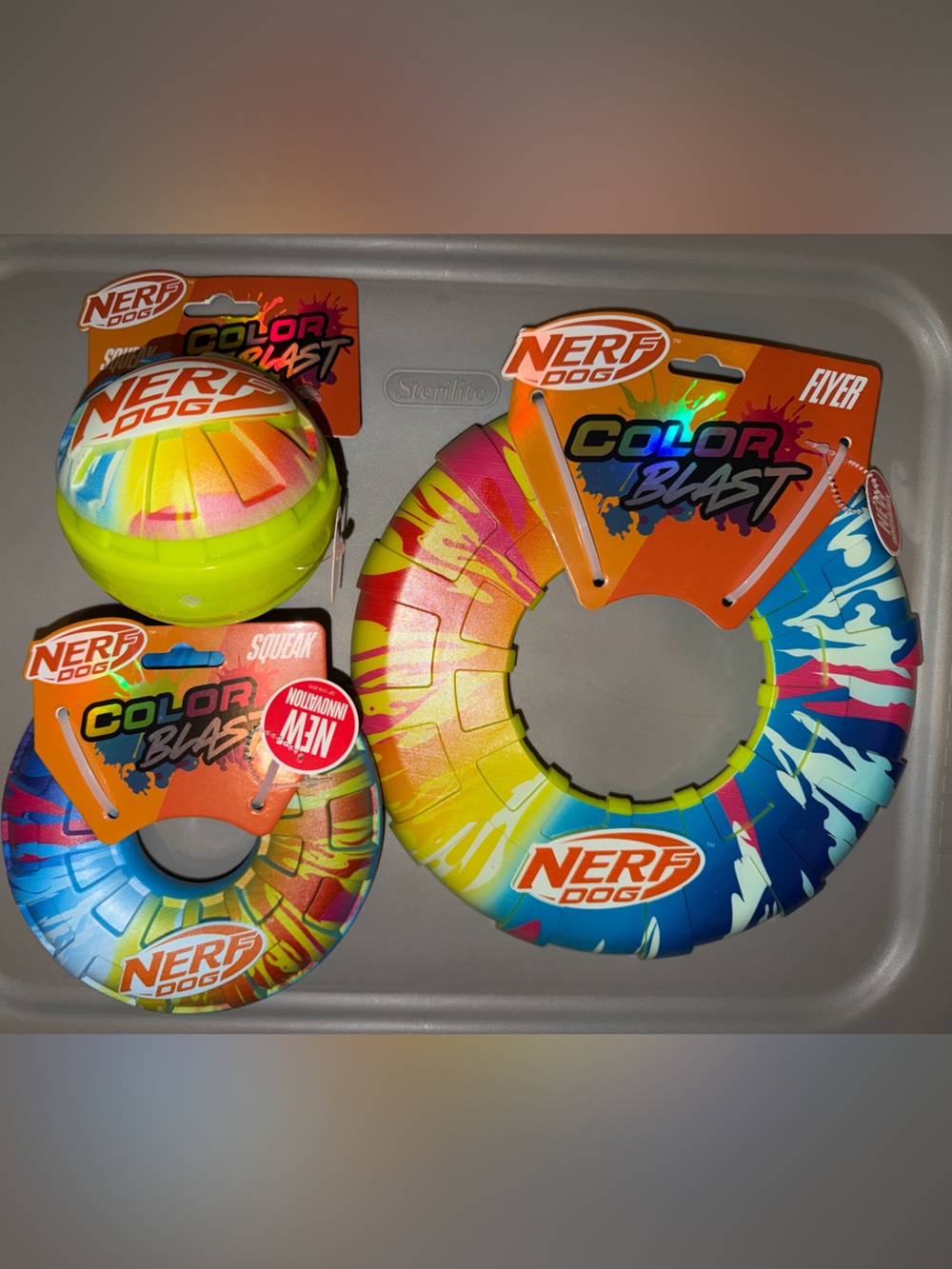 Nerf Color Blast Dog Toy Bundle!